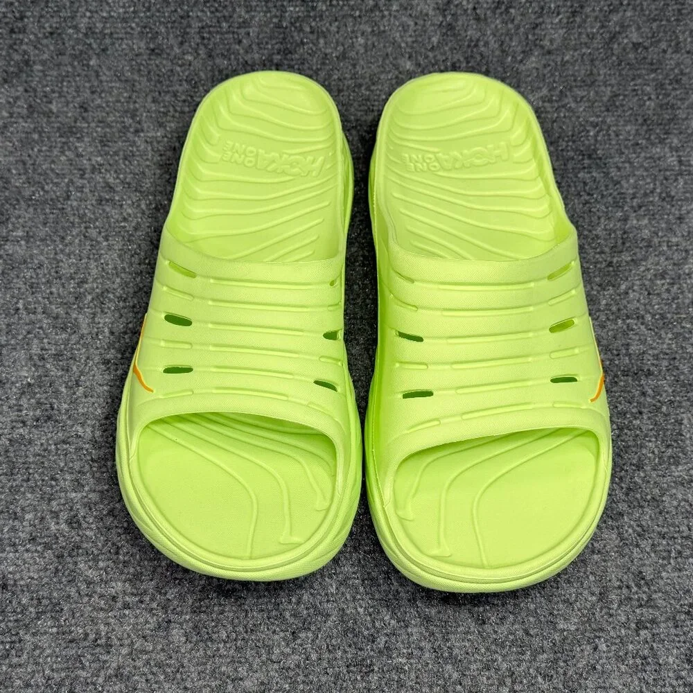 Hoka Ora Recovery Slide Sandals Men's Size 14 Neon Yellow Athletic Running Beach
